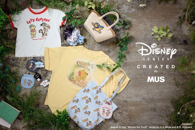 「くまのプーさん」愛しいドジっ子シーンをヴィンテージ風ファッションに！Tシャツやバスケットバッグが発売