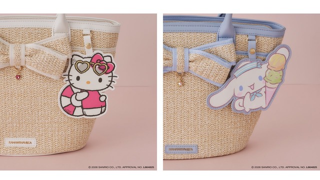 キティ、マイメロたちとSUMMER全開☆ 夏らしい“かごバッグ”ほかコラボアイテム登場【SAMANTHAVEGA】