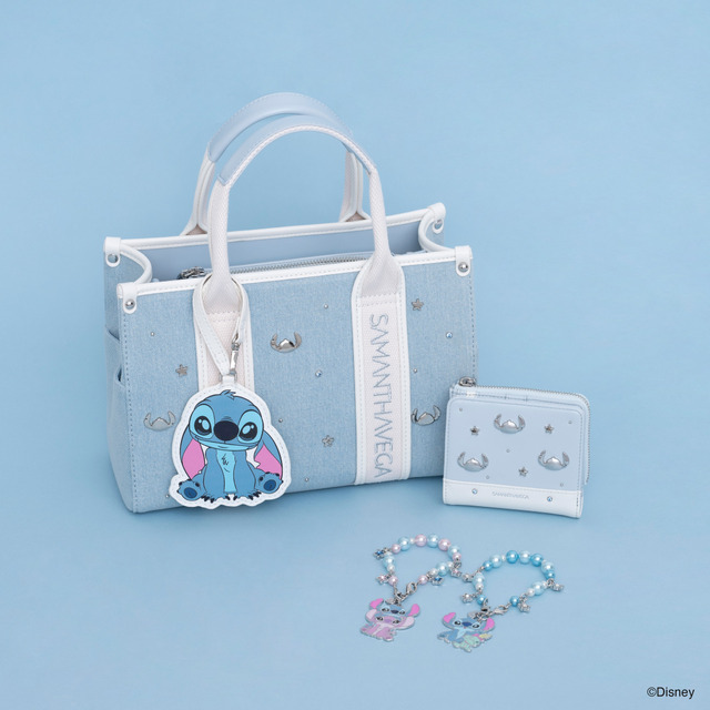 「ディズニー」スティッチ型のスタッズやチャームがかわいい♪ サマンサベガとのコラボアイテムが登場