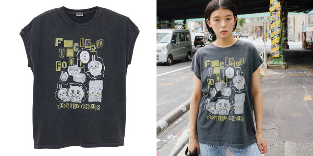 「ちいかわ」うさぎの“ハヤル”Tシャツ爆誕！ mofusand＆コウペンちゃんも集結♪ 全14コンテンツのヴィンテージ風Tシャツ登場