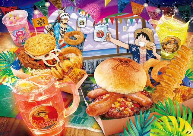 「ワンピース」ルフィやローと乾杯！焼きそばや光るドリンクカップなどお祭りメニュー登場☆　“麦わら帽子”もグッズ化!? 【USJ「ワンピース・プレミア・サマー」が開幕】