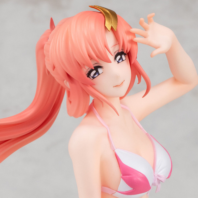 「ガンダムSEED FREEDOM」水着姿のラクスが登場！　白とピンクのビキニがまぶしい♪飾りやすく手ごろな価格帯のフィギュア「Lucreaらいと」シリーズに