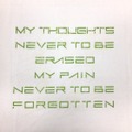 「ゼーガペイン Tシャツ MY THOUGHTS NEVER TO BE ERASED. MY PAIN NEVER TO BE FORGOTTEN.」3,780円（税込）(C)サンライズ・プロジェクトゼーガ