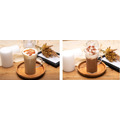 「BANANA FISH Cafe and Bar - winter in NY -」ホットキャラメルラテ 　 990円　ホットチョコレート  　990円