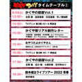 『かぐやDAY』タイムテーブル(C)赤坂アカ/集英社・かぐや様は告らせたい製作委員会