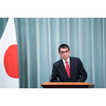 Japanese Prime Minister Shinzo Abe Reshuffles CabinetTOKYO, JAPAN - SEPTEMBER 11: Japan's newly appointed Defense Minister Taro Kono speaks during a press conference at the prime minister's official residence on September 11, 2019 in Tokyo, Japan. Prime Minister Shinzo Abe reshuffled his Cabinet and executives in the ruling Liberal Democratic Party today. (Photo by Tomohiro Ohsumi/Getty Images)