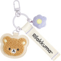 「リラックマ『BASIC RILAKKUMA Flower』ワッペンキーホルダー リラックマ」（C）2025 SAN-X CO., LTD. ALL RIGHTS RESERVED.