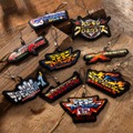 『デジモンシリーズ』より全9種の「ロゴ 刺繍キーホルダー」(C)本郷あきよし・東映アニメーション