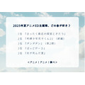 2025年夏アニメED主題歌、どの曲が好き？アンケート結果1位～3位