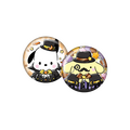 Happyくじ「Sanrio characters Halloween 2025」缶バッジSET賞：ポチャッコ、ポムポムプリン（C）2025 SANRIO CO., LTD. APPROVAL NO. E25080701