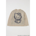 HELLO KITTY×MOUSSY「HELLO KITTY CHUNKY SWEATER　IVORY」（C）25 SANRIO CO., LTD. APPR. NO. L662956
