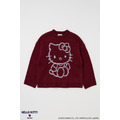 HELLO KITTY×MOUSSY「HELLO KITTY CHUNKY SWEATER　BORDEAUX」（C）25 SANRIO CO., LTD. APPR. NO. L662956