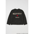 HELLO KITTY×MOUSSY「HELLO KITTY CHUNKY SWEATER　LIGHT BLACK」背面（C）25 SANRIO CO., LTD. APPR. NO. L662956