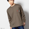 STRICT-G BASIC『機動戦士ガンダム 鉄血のオルフェンズ』ポケット付きロングTシャツ 鉄華団ロゴ　着用イメージ（C）創通・サンライズ