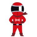 戦隊もののキャラクター（レッド）「いらすとや」