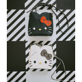 HELLO KITTY×VIS「ダブルフェイスハートカットミニショルダーバッグ」Black / White