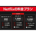 Netflix料金プラン3種類の料金と特徴比較