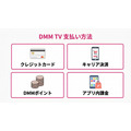 DMM TVで利用できる支払い方法の一覧