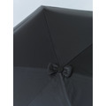 晴雨兼用折り畳み傘のトップにさりげなくリボンが