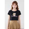 【HELLO KITTY】グリッターロゴミニTシャツ
