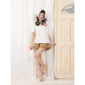【HELLO KITTY】グリッターロゴミニTシャツ