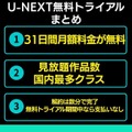 U-NEXT無料トライアルまとめ