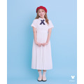Areeam Disney Collection「Mickey＆Minnie」ミッキー/プリーツシャツワンピース（Off White）着用イメージ