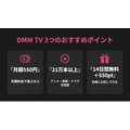 動画配信サービス DMM TVのおすすめポイント