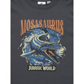 GU「KIDSグラフィックT JURASSIC WORLD」カラー： 08 DARK GRAY　前面アップ