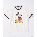 JOURNAL STANDARD「MICKEY MOUSE / ミッキー マウス 別注 サッカー プリント Tシャツ ホワイトA」