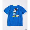 JOURNAL STANDARD「MICKEY MOUSE / ミッキー マウス 別注 サッカー プリント Tシャツ ブルー」