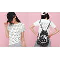 ハローキティ×ALAND　ラインストーンリボンキャップ、ラインストーンチビＴシャツ、ＡロゴＴシャツ、ドットナップサック