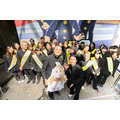 渋谷に“雷警報”発生!? アニメ『サンダー3』放送開始日に渋谷をジャック!学ラン33人が大捜索、カミナリがスペシャルネタ披露