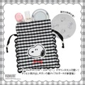 粧美堂【PEANUTS】スヌーピー ギンガムチェックシリーズ 「巾着 <BLACK>」使用イメージ