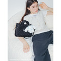 【シナモロール】ぬいぐるみチャーム付きキルティングトートバッグ