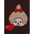 【Monchhichi×EMODA】ジャガードハイネッククロップニット