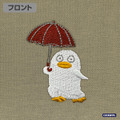 『銀魂』エリザベス ワンポイント刺繍Tシャツ(SAND KHAKI)部分アップ