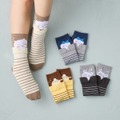 『レイヤード風ソックス』(ちいかわ、ハチワレ、うさぎ、モモンガ)