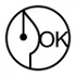 作者・かすりさんによる「同人マーク」のロゴ　デザインの意図として「創作の意味のペン先とOKの意味の丸を組み合わせました」とのこと