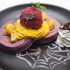 サンセットカフェ「2 種類のスクリームと紫芋のクランペット  秋の味覚のハーモニー」