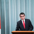 Japanese Prime Minister Shinzo Abe Reshuffles CabinetTOKYO, JAPAN - SEPTEMBER 11: Japan's newly appointed Defense Minister Taro Kono speaks during a press conference at the prime minister's official residence on September 11, 2019 in Tokyo, Japan. Prime Minister Shinzo Abe reshuffled his Cabinet and executives in the ruling Liberal Democratic Party today. (Photo by Tomohiro Ohsumi/Getty Images)