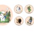 「ムーミンマーケット2024」オリジナルステッカー／缶バッジ（C）Moomin Characters TM