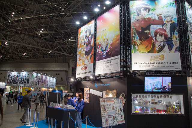 サテライトブースは「マクロスデルタ」や「戦姫絶唱シンフォギアGX」グッズを販売【AJ2017】