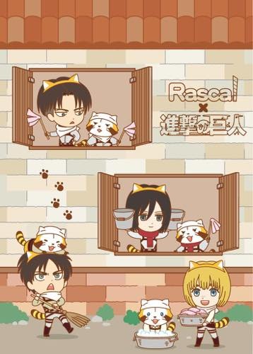 「ラスカル」と「進撃の巨人」コラボ第2弾 コンセプトは“おそうじ兵団”