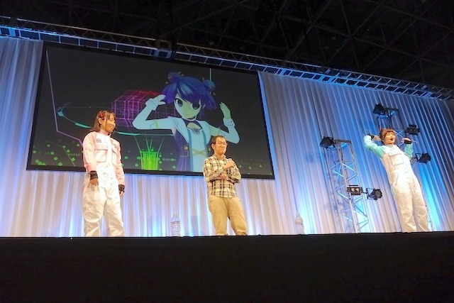 鈴木みのり＆岩井映美里がモーションキャプチャーでアイドルに！ 生放送アニメ「直感×アルゴリズム♪」制作発表ステージ【AJ2017】