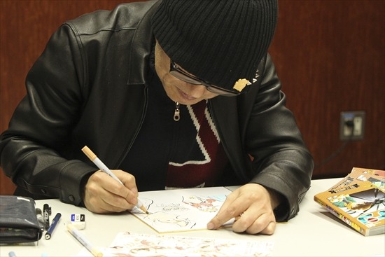 「名探偵コナン」青山剛昌×「ちはやふる」末次由紀 対談 世界で1枚のイラストを即興合作