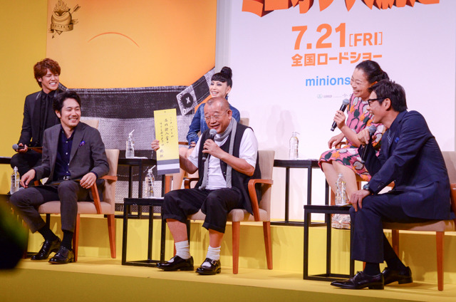 生瀬勝久が声優業界に名乗り!?「怪盗グルーのミニオン大脱走」完成報告会にキャスト集結