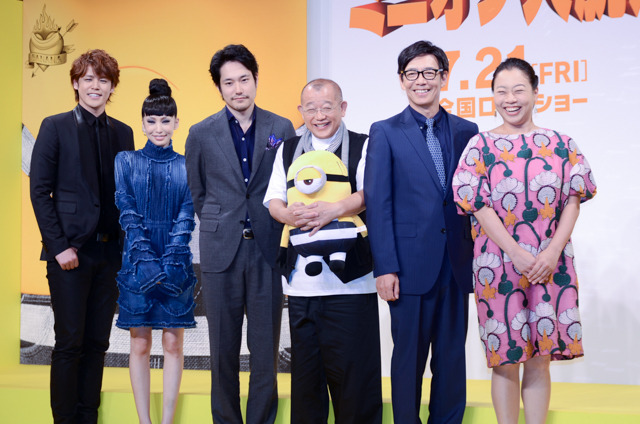 生瀬勝久が声優業界に名乗り!?「怪盗グルーのミニオン大脱走」完成報告会にキャスト集結