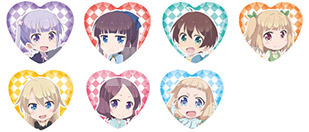 ハート型缶バッジ2（c）得能正太郎・芳文社／NEW GAME!!製作委員会