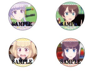 オリジナル缶バッジ（c）得能正太郎・芳文社／NEW GAME!!製作委員会